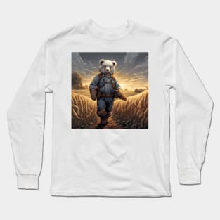 Teddy as a Farmer Long Sleeve T-Shirt